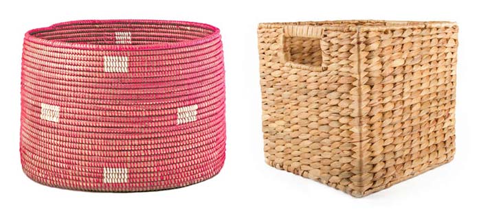 The storage basket weaving blankets